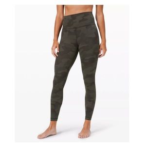 Camo green Lululemon Align size 6 25”